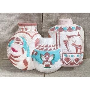 Vintage Frankies Adobe Pots Style Plastic Wall Hanging Southwestern Rustic